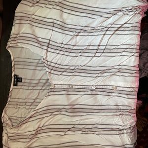 Torrid tie front striped blouse